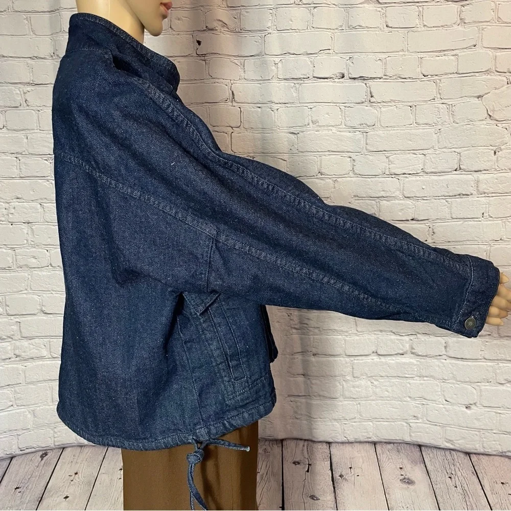 New Free People Casey Denim Blue Jacket Size XS - Picture 4 of 14
